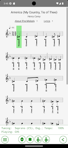 Android application Recorder Flute Tabs screenshort