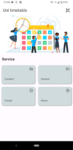 Android application Uni Timetable screenshort