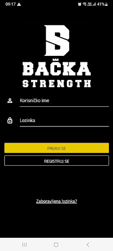Android application Backa strength screenshort