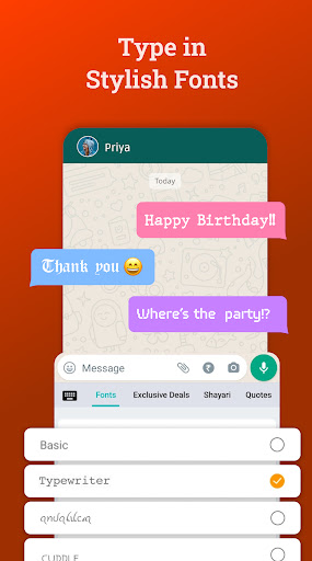Bobble AI Keyboard Font,Status screenshot 1