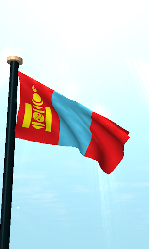Mongolia Flag 3D Wallpaper Screen 2