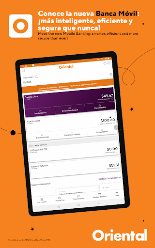 Screenshot of Oriental Bank