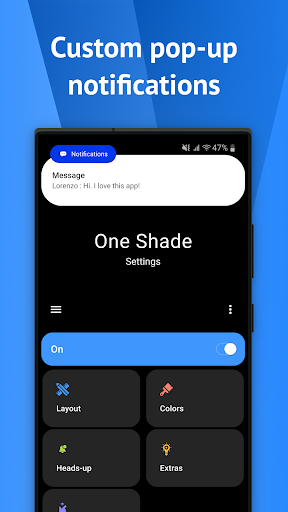 One Shade: Custom Notification - Personalization - apps