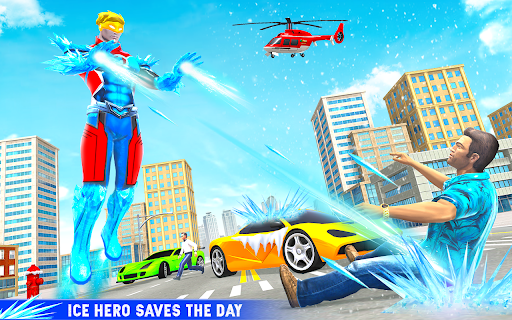 Flying Police Robot Snow Storm Hero: Crime City apkpoly screenshots 15