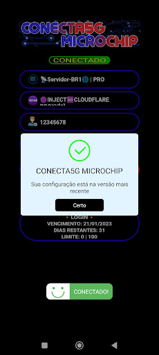 Android application Conecta5G MicroChip screenshort