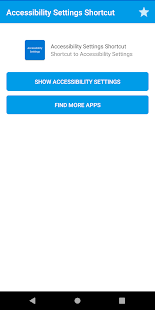 Accessibility Settings Shortcut Screenshot