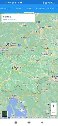 Android application Tourism in Slovenia screenshort
