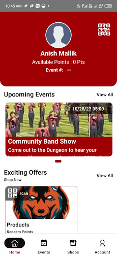 Android application Knights Points screenshort