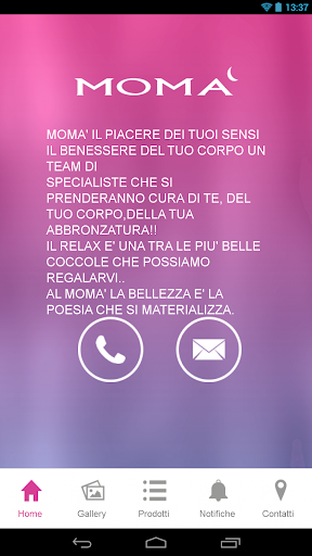 Android application Moma' screenshort