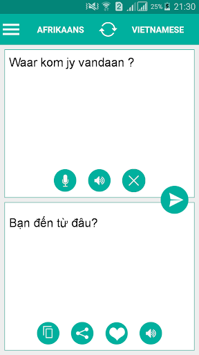 Android application Afrikaans Vietnamese Translato screenshort
