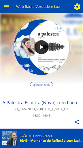 Android application Web Rádio Verdade e Luz screenshort