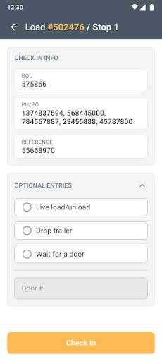 myTRKR Screen 2