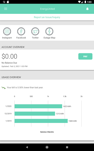 Screenshot of My EnergyHub