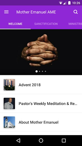 Android application Mother Emanuel AME Church screenshort