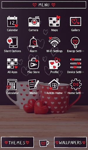 Pair Mugs with HeartsTheme Screen 2