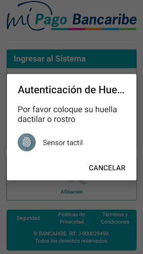 Mi Pago Bancaribe Screen 2