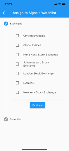 Android application Algomodel Signals screenshort