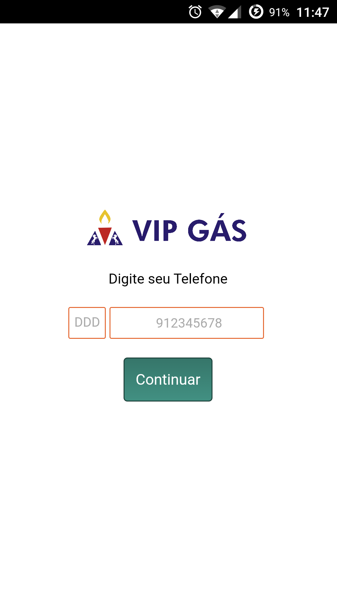 Android application VIP GÁS screenshort