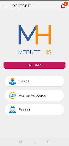 Android application Mednet HIS 2.0 screenshort