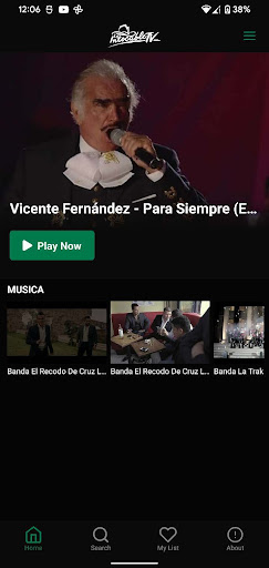 Android application LA INTOCABLE TV screenshort