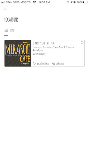 Screenshot of Mirasol's Cafe Official