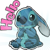 Cute Blue Koala Stitch Sticker icon