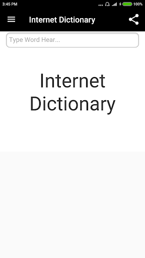 Android application Internet Dictionary screenshort