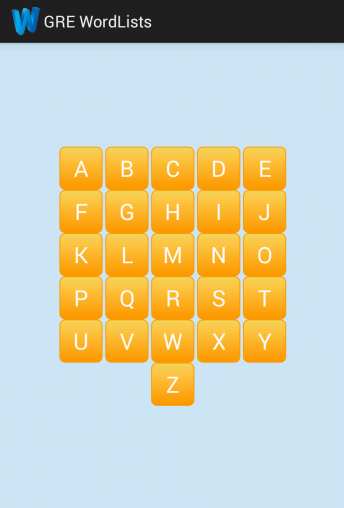 GRE WordLists Screen 2