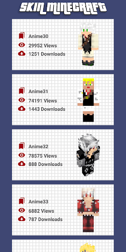 Anime skins for Minecraft PE