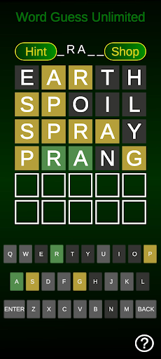 Android application Word Guess Unlimited screenshort