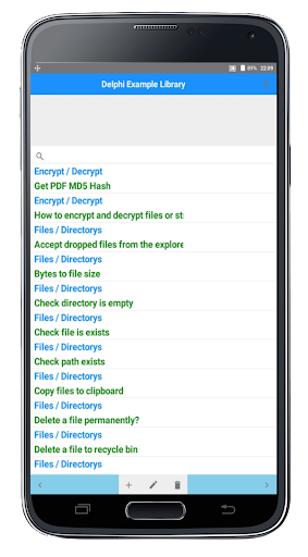 Delphi Example Library Screen 2