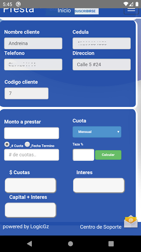 Prestapp Screen 2