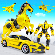  Flying Muscle Car Robot Transform Horse Robot Game 