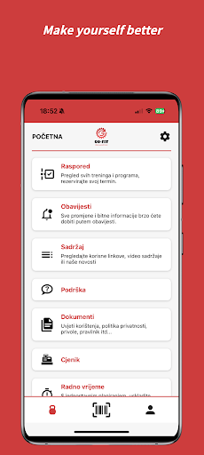 Android application GO-FIT screenshort