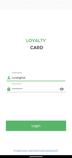 Android application LoyaltyCard Customer screenshort
