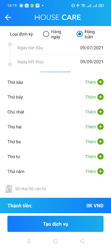 HouseCare - Giúp việc nhà theo Screen 2