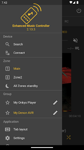 Android application Enhanced Music Controller screenshort