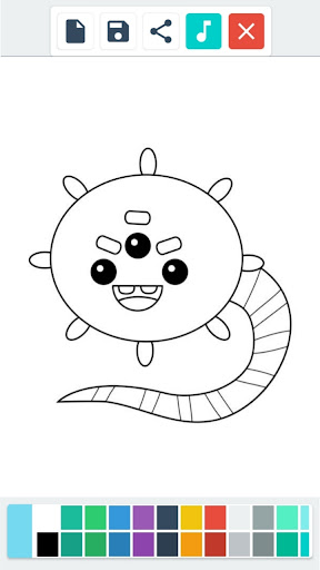 Coloring Alien Virus Screen 3