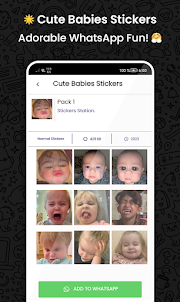 Cute babies stickers WASticker