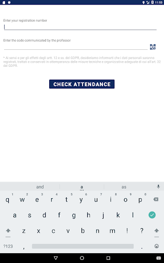UCBM Presenze Screen 3