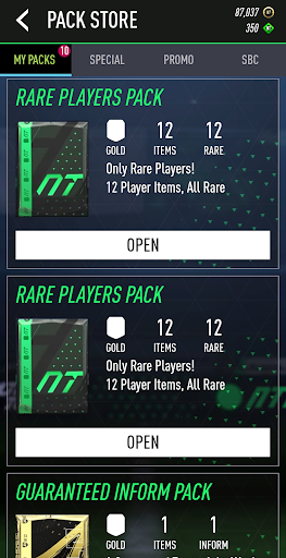 Nicotom 24 Draft + Pack Opener Screen 3