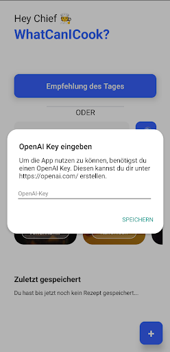 Android application WhatCanICook - AI screenshort