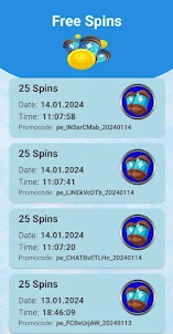 Daily Spin Coin Links