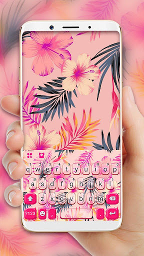 Android application Vintage Flowers Keyboard Theme screenshort