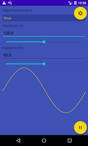 Android application Signal Generator screenshort