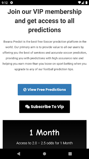 Bwana Predict Screen 3