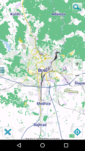 Android application Map of Brno offline screenshort