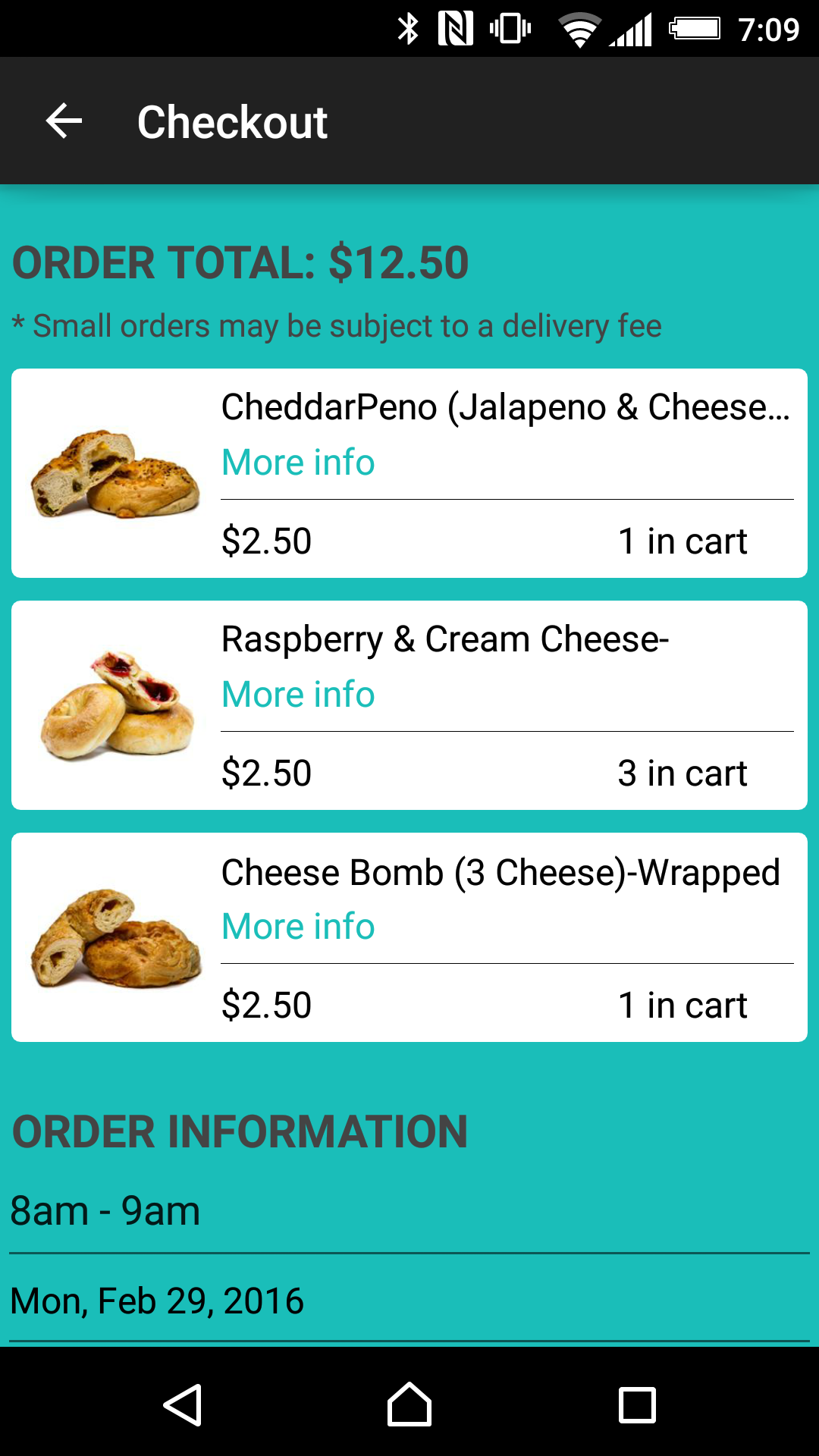 Android application Sweetbox Delivery screenshort