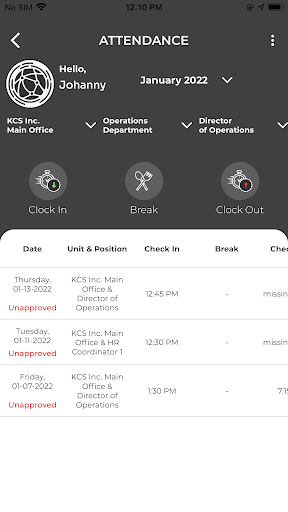 LP Mobile Employee Screen 2
