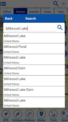 Millwood Lake AR Offline Chart Screen 2